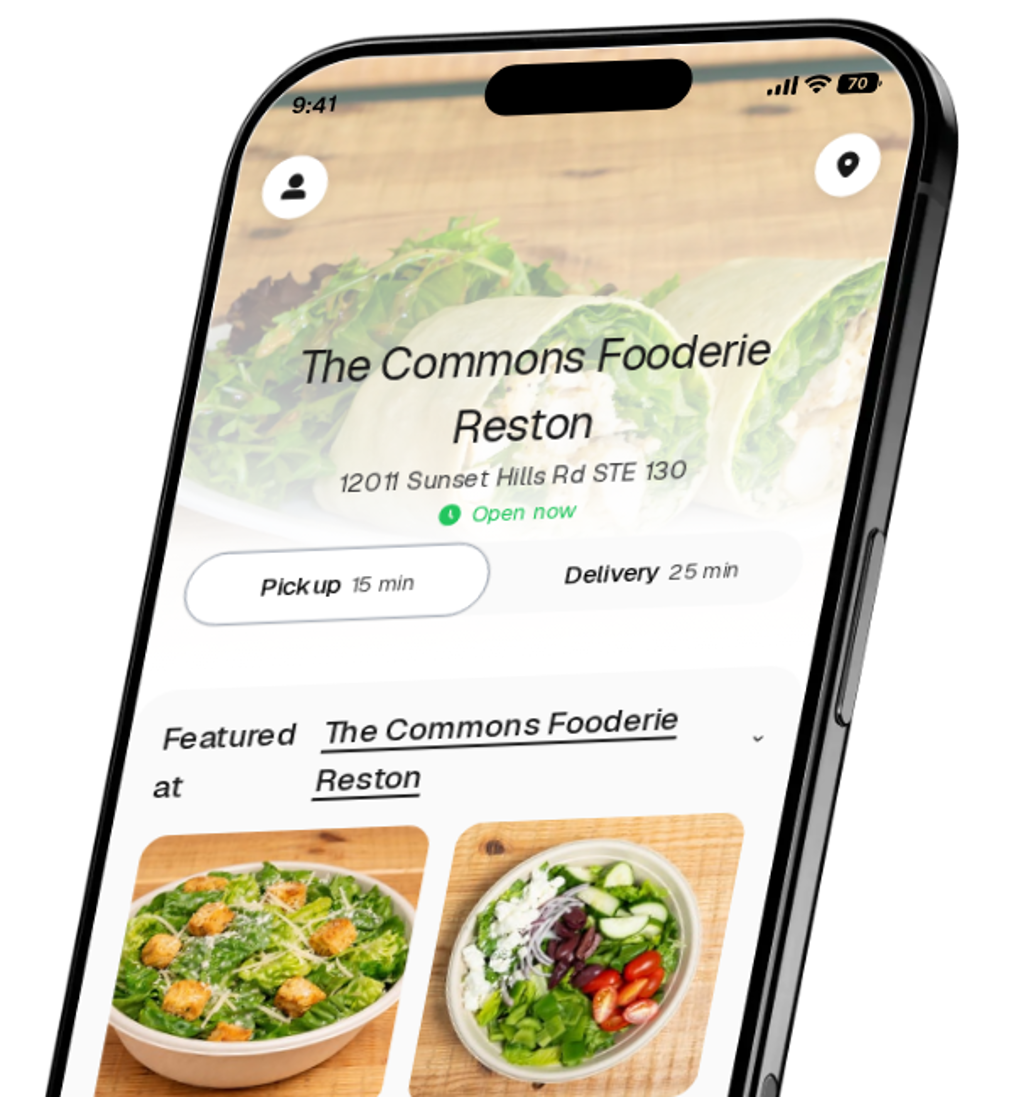 The Commons Fooderie Reston app preview